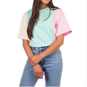 Teddy Fresh Colorblock Tee Embroidered Logo XS